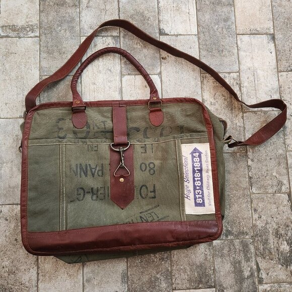 Mona B Canvas Messenger Bag - Picture 1 of 6